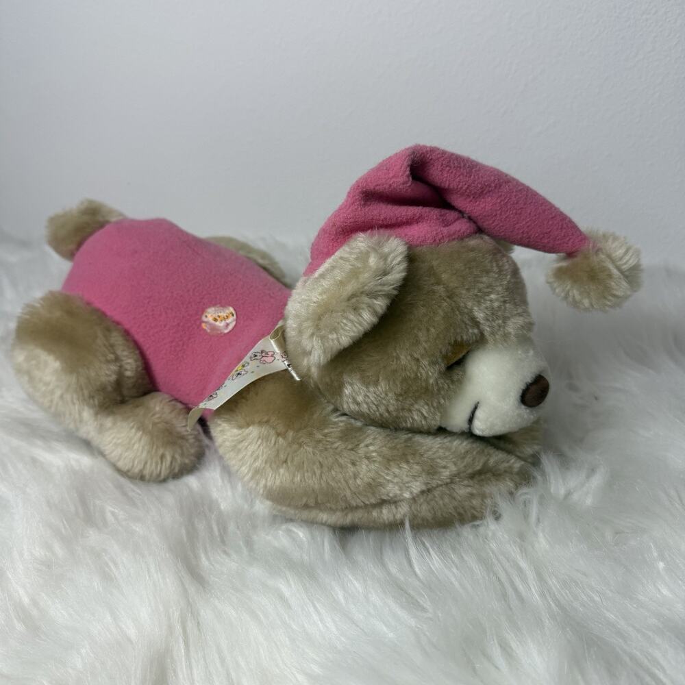 Kentex Praying Teddy Bear Sweet 11" Plush Stuffed Animal Bedtime Pink WORKS